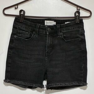True Craft Black Denim Shorts